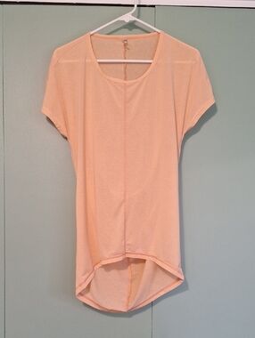 Lucy Orange Sheer Light Weight Short Sleeve Athletic Shirt Top Size Xs